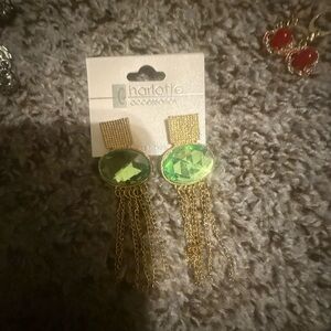 Charlotte Accessories Green and Gold Earrings and 9 more 9